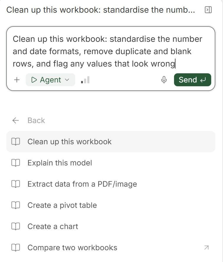 Second-level starter prompts filling the chat box
